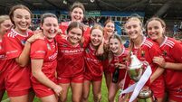 Cork players celebrate at the end of the match 17/5/2026