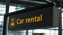 Car rental sign