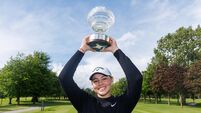 Louise Landgraf with the Flogas Irish Women's Amateur Open Championship trophy  17/5/2026
