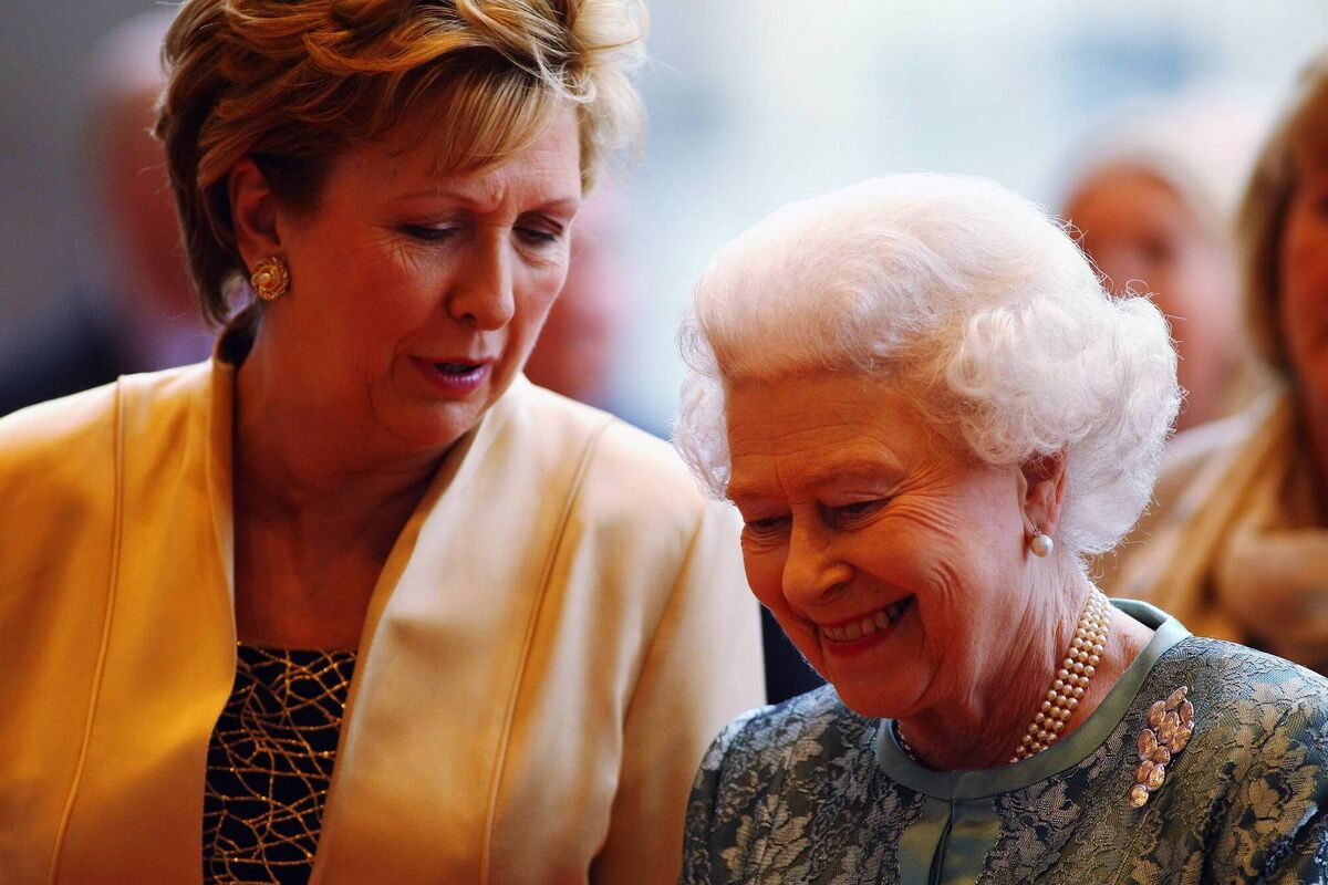 Then president Mary McAleese with Queen Elizabeth II in Dublin on May 19, 2011, during the first visit by a British monarch to Ireland since independence. Picture: Oli Scarff/Getty Then president Mary McAleese with Queen Elizabeth II in Dublin on May 19, 2011, during the first visit by a British monarch to Ireland since independence. Picture: Oli Scarff/Getty