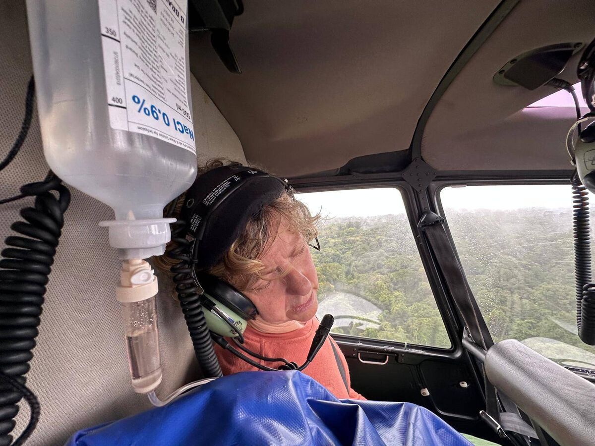 Rachel Gotto being airlifted to hospital in Suriname. “I had lost touch with reality at this stage," she says, "because I remember hearing beautiful music and feeling so peaceful" Rachel Gotto being airlifted to hospital in Suriname. “I had lost touch with reality at this stage," she says, "because I remember hearing beautiful music and feeling so peaceful"