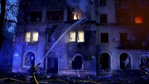 A Russian strike hit Dnipro, Ukraine (Ukrainian Emergency Service via AP)