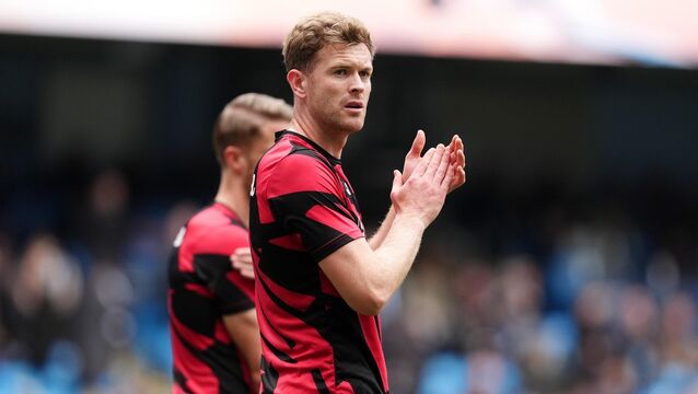 <p>BEE-LIEVE: Nathan Collins insists Brentford will give their all at Liverpool next week as they bid to secure a place in Europe. Pic: Martin Rickett/PA Wire.</p>