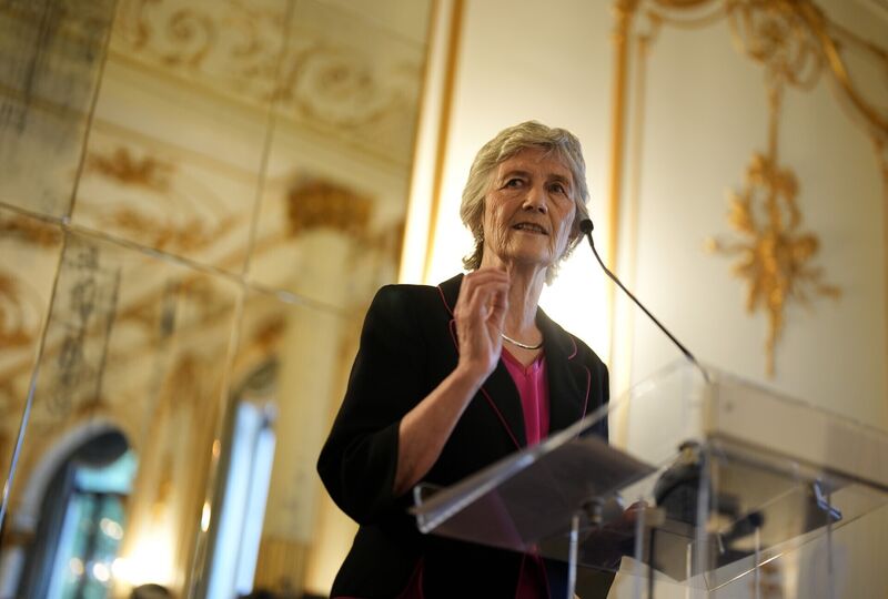 President Catherine Connolly during a reception in her honour with members of the Irish community in Britain, at the Irish embassy in London. Picture: Jordan Pettitt/PA President Catherine Connolly during a reception in her honour with members of the Irish community in Britain, at the Irish embassy in London. Picture: Jordan Pettitt/PA