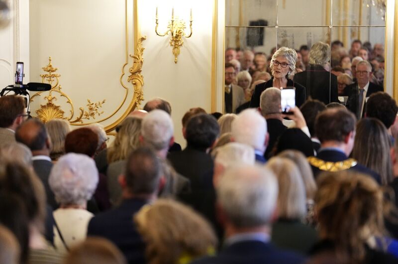 President Catherine Connolly during the reception at the Irish Embassy in London. Picture: Jordan Pettitt/PA President Catherine Connolly during the reception at the Irish Embassy in London. Picture: Jordan Pettitt/PA
