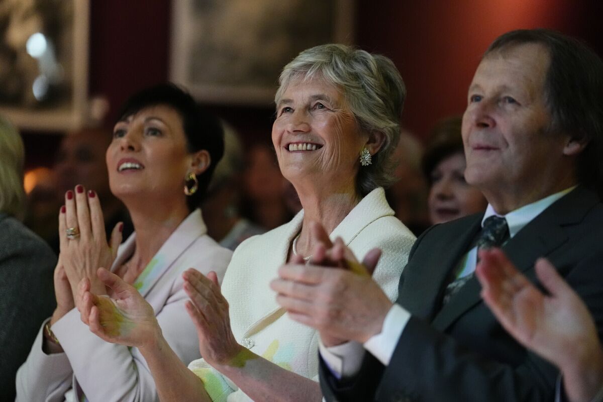 President Catherine Connolly attending a performance at Irish Cultural Centre in Hammersmith, London, as part of her official visit to the UK. Picture: Jordan Pettitt/PA President Catherine Connolly attending a performance at Irish Cultural Centre in Hammersmith, London, as part of her official visit to the UK. Picture: Jordan Pettitt/PA