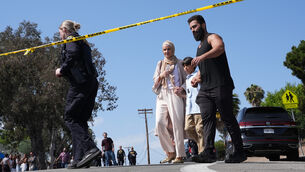 <p>Police tape is placed near the scene of a shooting outside the Islamic Center of San Diego Monday, May 18, 2026, in San Diego. (AP Photo/Gregory Bull)</p> <p>Police tape is placed near the scene of a shooting outside the Islamic Center of San Diego Monday, May 18, 2026, in San Diego. (AP Photo/Gregory Bull)</p>