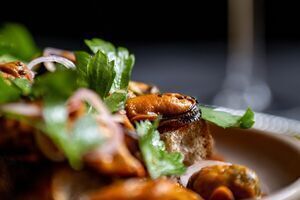 Fisherman’s toast with shallot salad