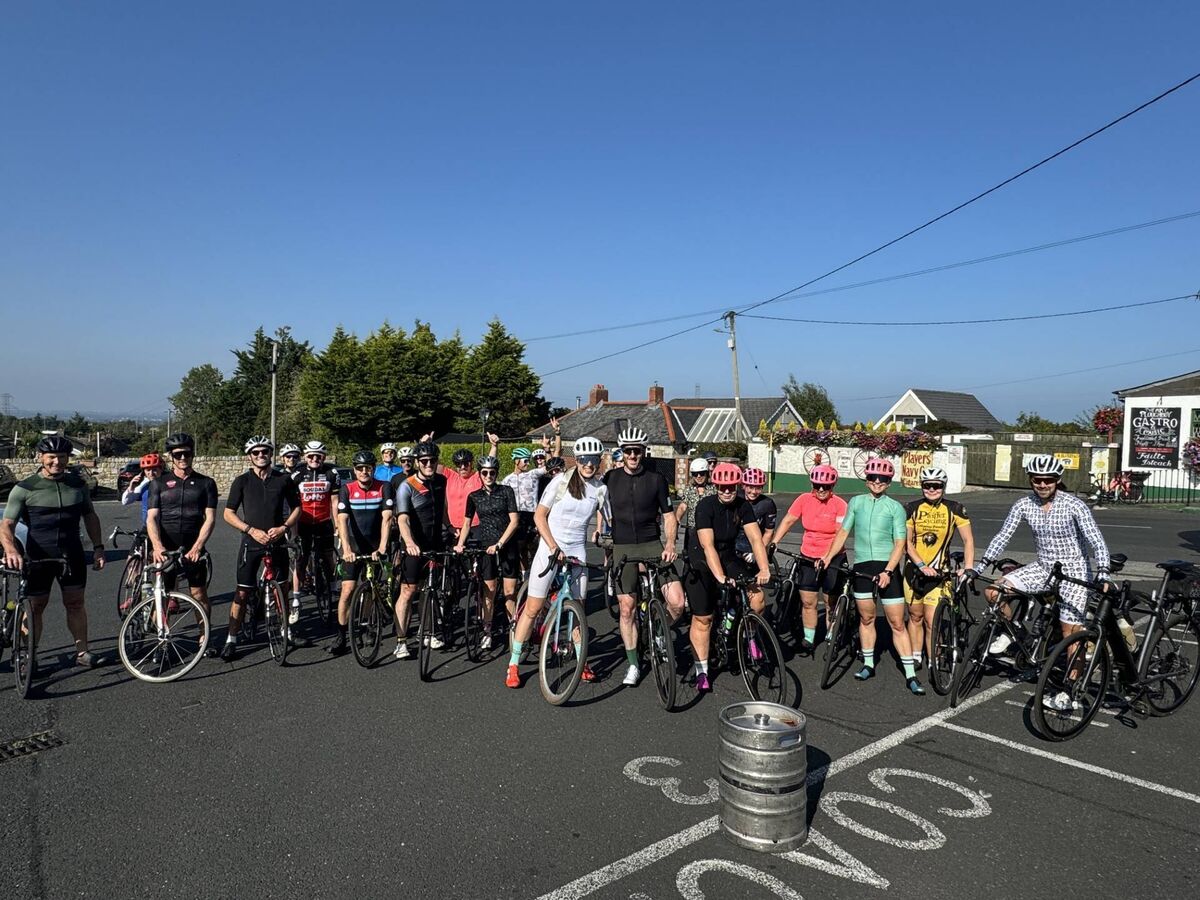 Annalise Murphy and her husband Cian organised a cycle with their friends the evening before their wedding. Annalise Murphy and her husband Cian organised a cycle with their friends the evening before their wedding.