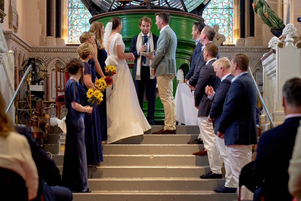 Annalise Murphy and her husband Cian during their wedding ceremony. Annalise Murphy and her husband Cian during their wedding ceremony.