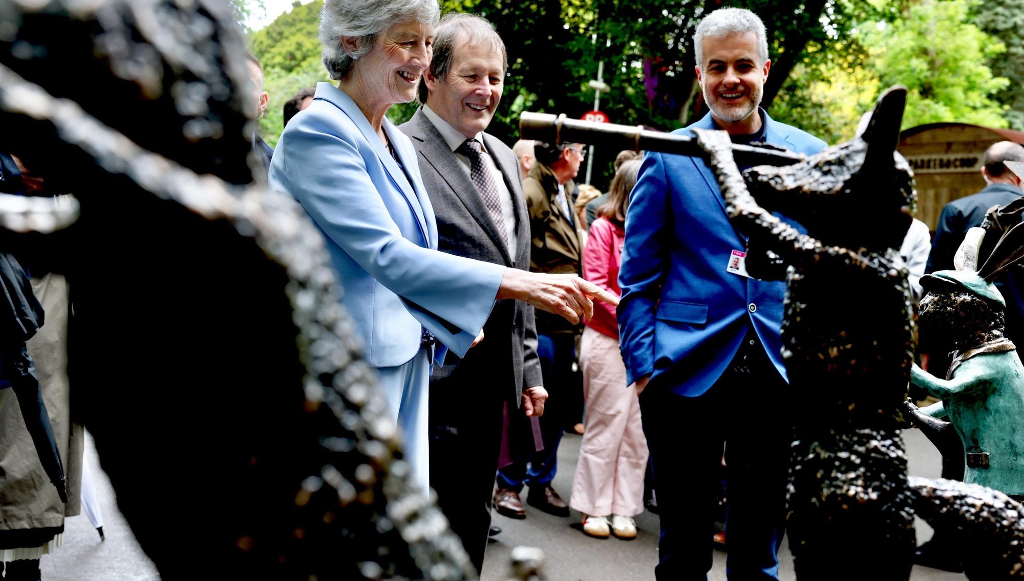 President Catherine Connolly braves 'Galway weather' at the Chelsea Flower Show