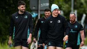 <p>Josh van der Flier, right, and Harry Byrne during a Leinster Rugby Squad training session at UCD in Dublin. Pic: Jamie O'Brien/Sportsfile</p> <p>Josh van der Flier, right, and Harry Byrne during a Leinster Rugby Squad training session at UCD in Dublin. Pic: Jamie O'Brien/Sportsfile</p>