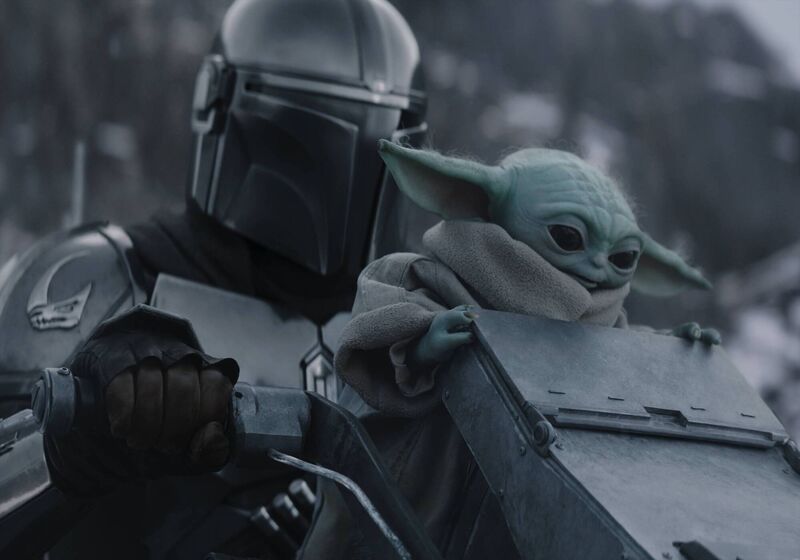 A scene from The Mandalorian and Grogu. A scene from The Mandalorian and Grogu.