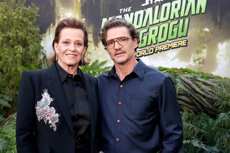 Sigourney Weaver and Pedro Pascal at The Mandalorian and Grogu premiere in Los Angeles. Picture: Rodin Eckenroth/Getty Images for Disney Sigourney Weaver and Pedro Pascal at The Mandalorian and Grogu premiere in Los Angeles. Picture: Rodin Eckenroth/Getty Images for Disney