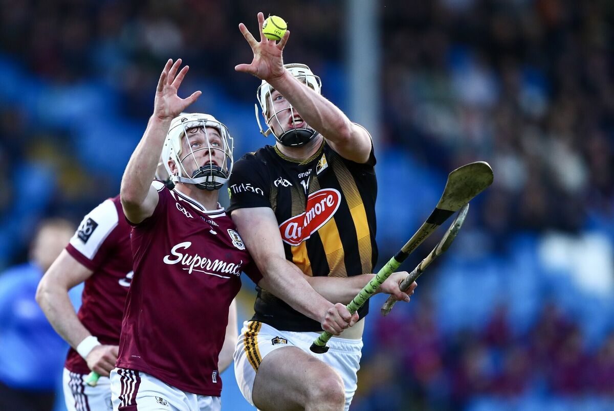 Kilkenny's Ed McDermott and Galway's Cullen Killeen. Pic: ©INPHO/Stephen Heaney.