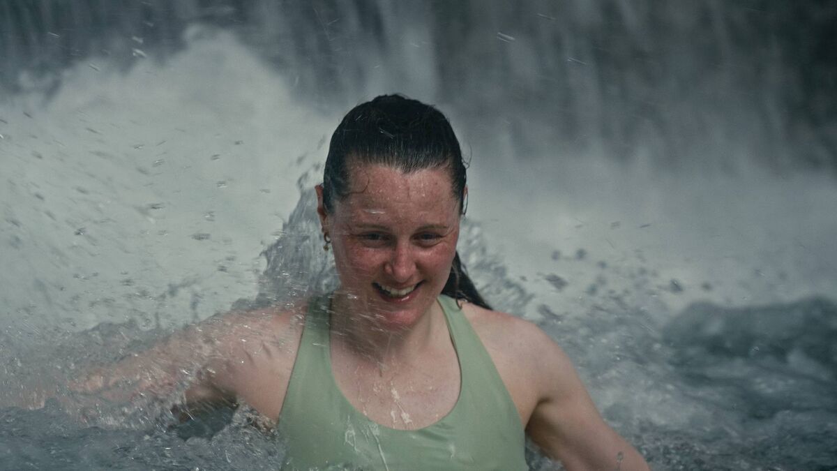 Ciara Mageean enjoying the refreshing water of a waterfall after a steep climb uphill in Costa Rica. Picture: RTE. Ciara Mageean enjoying the refreshing water of a waterfall after a steep climb uphill in Costa Rica. Picture: RTE.