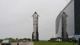 The latest version of SpaceX’s mega rocket Starship is rolled out to the launch pad in preparation for a test flight in Starbase, Texas (Eric Gay/AP) The latest version of SpaceX’s mega rocket Starship is rolled out to the launch pad in preparation for a test flight in Starbase, Texas (Eric Gay/AP)
