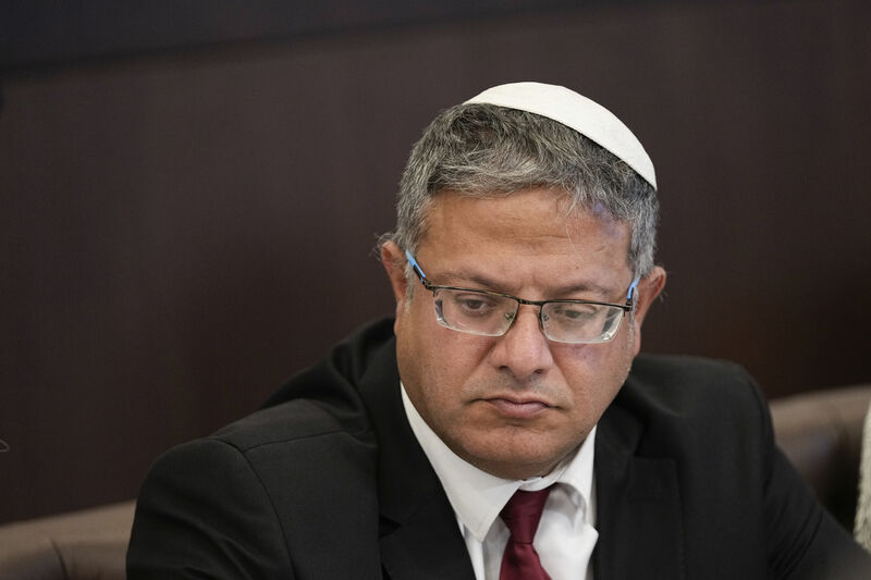 Israel's National Security Minister Itamar Ben-Gvir attends (AP Photo/Ohad Zwigenberg, Pool, File) Israel's National Security Minister Itamar Ben-Gvir attends (AP Photo/Ohad Zwigenberg, Pool, File)