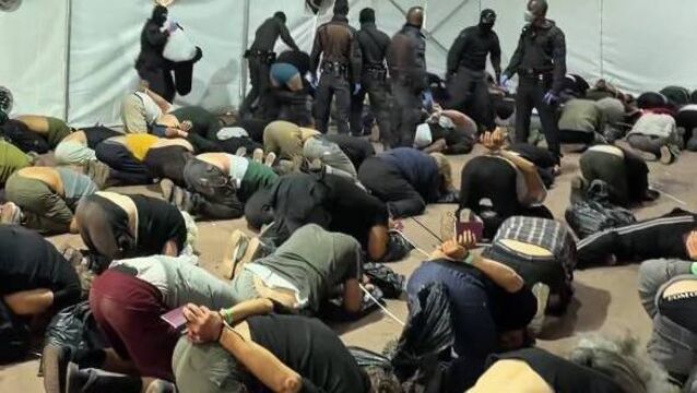 <p>A screengrab from the video shared by Israel's national security minister, Itamar Ben-Gvir</p>