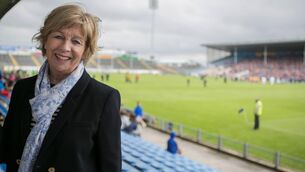 <p>Liz Howard in her beloved Semple Stadium in 2014. Pic: John D Kelly</p>