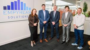 <p>Empyrean Solutions announced its new R&D Project headquarters in Cork City on Thursday. At the announcement were Maeve McConnon, Head of International Financial Services, IDA Ireland, Paul Leahy, Managing Director, Empyrean Solutions, Patrick Doyle and Sean McWilliams, IDA Ireland with Brandon Meeks, Chief Technology Officer, Empyrean Solutions. Picture Daragh Mc Sweeney/Provision</p> <p>Empyrean Solutions announced its new R&D Project headquarters in Cork City on Thursday. At the announcement were Maeve McConnon, Head of International Financial Services, IDA Ireland, Paul Leahy, Managing Director, Empyrean Solutions, Patrick Doyle and Sean McWilliams, IDA Ireland with Brandon Meeks, Chief Technology Officer, Empyrean Solutions. Picture Daragh Mc Sweeney/Provision</p>