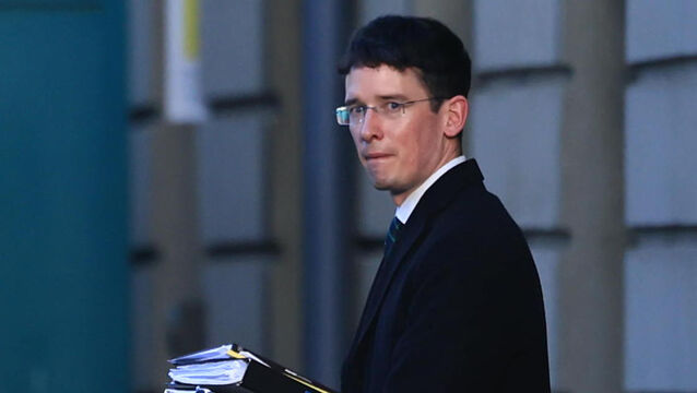 <p>Enoch Burke leaves the court of appeal in Dublin after he failed in his legal bid to stop a disciplinary hearing in his dispute with Wilson's Hospital School. Picture: PA</p>