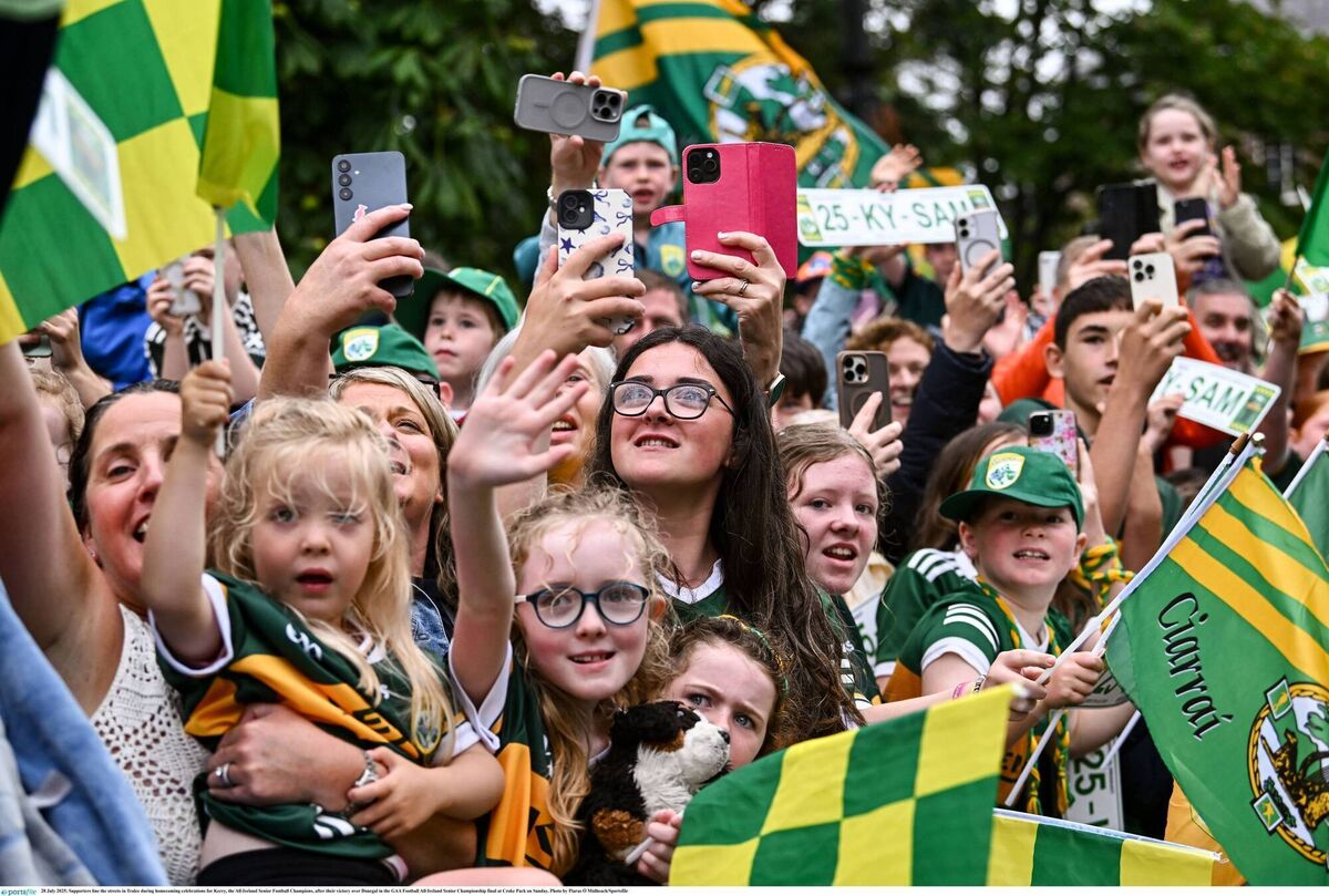 CONNECTION: Kerry supporters, young and not so young, line the streets in Tralee for the All-Ireland winning homecoming last summer. Pic: Piaras Ó Mídheach/Sportsfile CONNECTION: Kerry supporters, young and not so young, line the streets in Tralee for the All-Ireland winning homecoming last summer. Pic: Piaras Ó Mídheach/Sportsfile