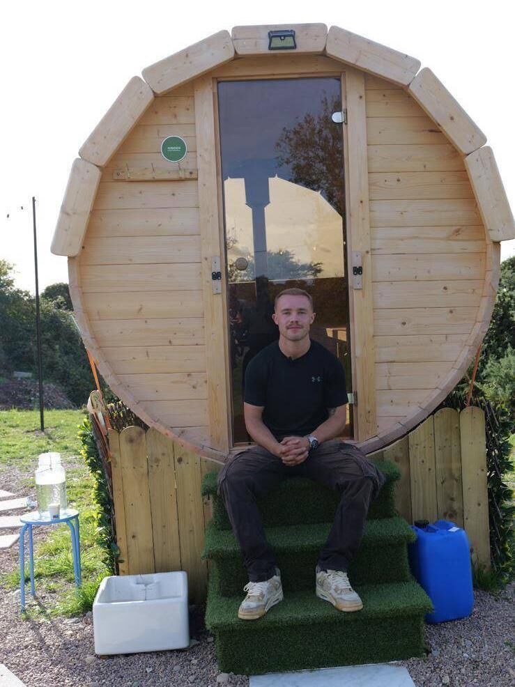 Harry Smyth, at the Hidden Sauna, at Bridgefield,  Castlemartyr, Co Cork. 