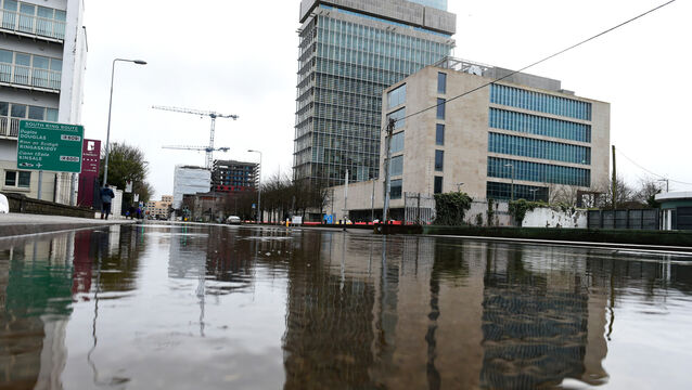 <p> Flooding near County Hall in Cork City in February, 2021. The Environmental Protection Agency's 'Climate Resilient Places' report warns that a large proportion of the future flood costs in Cork City will be borne by areas currently considered relatively safe. File picture: Larry Cummins</p>