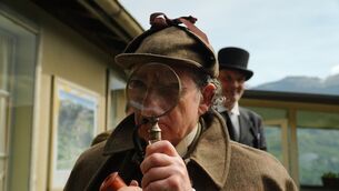 The Sherlock Holmes Society of London visited the Reichenbach Falls earlier this month (AP) The Sherlock Holmes Society of London visited the Reichenbach Falls earlier this month (AP)