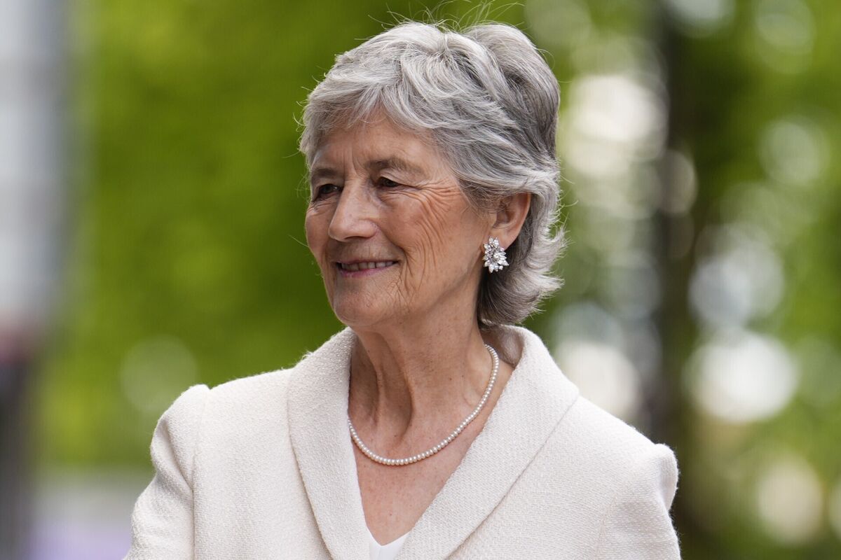 President Catherine Connolly arrives for a visit to the Irish Cultural Centre in Hammersmith on Monday. Picture: Jordan Pettitt/PA Wire President Catherine Connolly arrives for a visit to the Irish Cultural Centre in Hammersmith on Monday. Picture: Jordan Pettitt/PA Wire