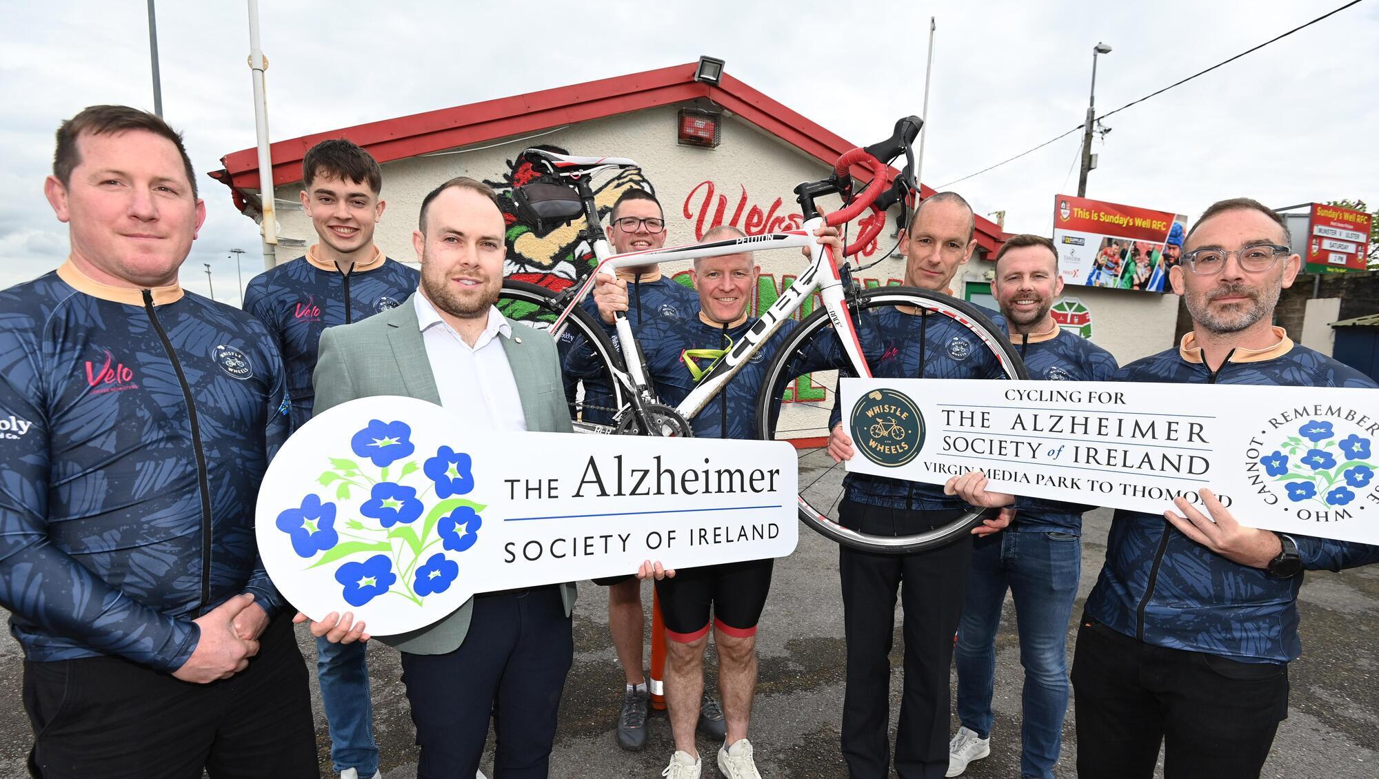 Munster referees cycle from Virgin Media Park to Thomond for Alzheimer’s Society of Ireland