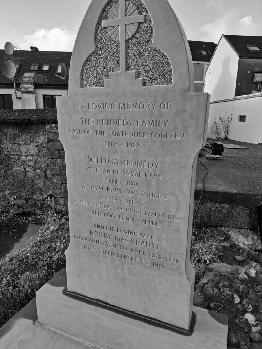 The restored grave of William and Norry in St James’s Churchyard on Main St in Dingle.