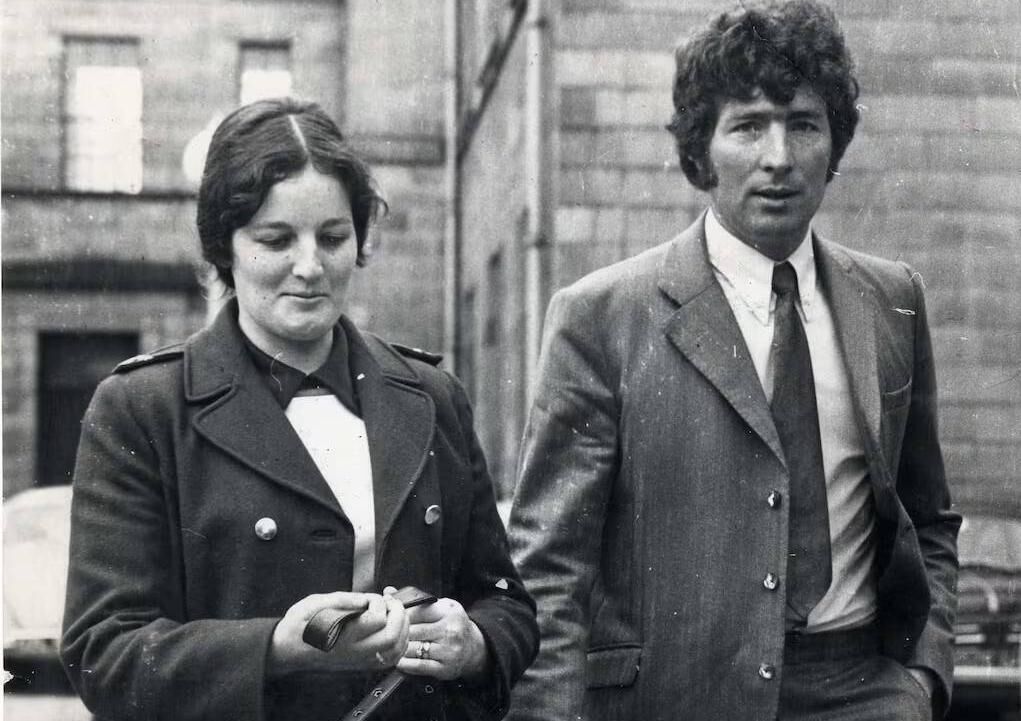 Mary McGee, who sought a court ruling that the confiscation of contraceptives she ordered was unconstitutional, leaves the court with her husband Seamus. Picture: National Women's Council/Dermot Barry Mary McGee, who sought a court ruling that the confiscation of contraceptives she ordered was unconstitutional, leaves the court with her husband Seamus. Picture: National Women's Council/Dermot Barry