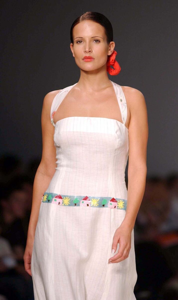 Model Sophie Anderton wears a creation from designer Ronit Zilkha's spring/summer 2003 collection Picture: Myung Jung Kim/PA.