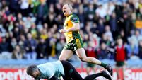 Shane Murphy reacts after Michael Murphy shoots to score his side's second goal of the match 29/3/2026