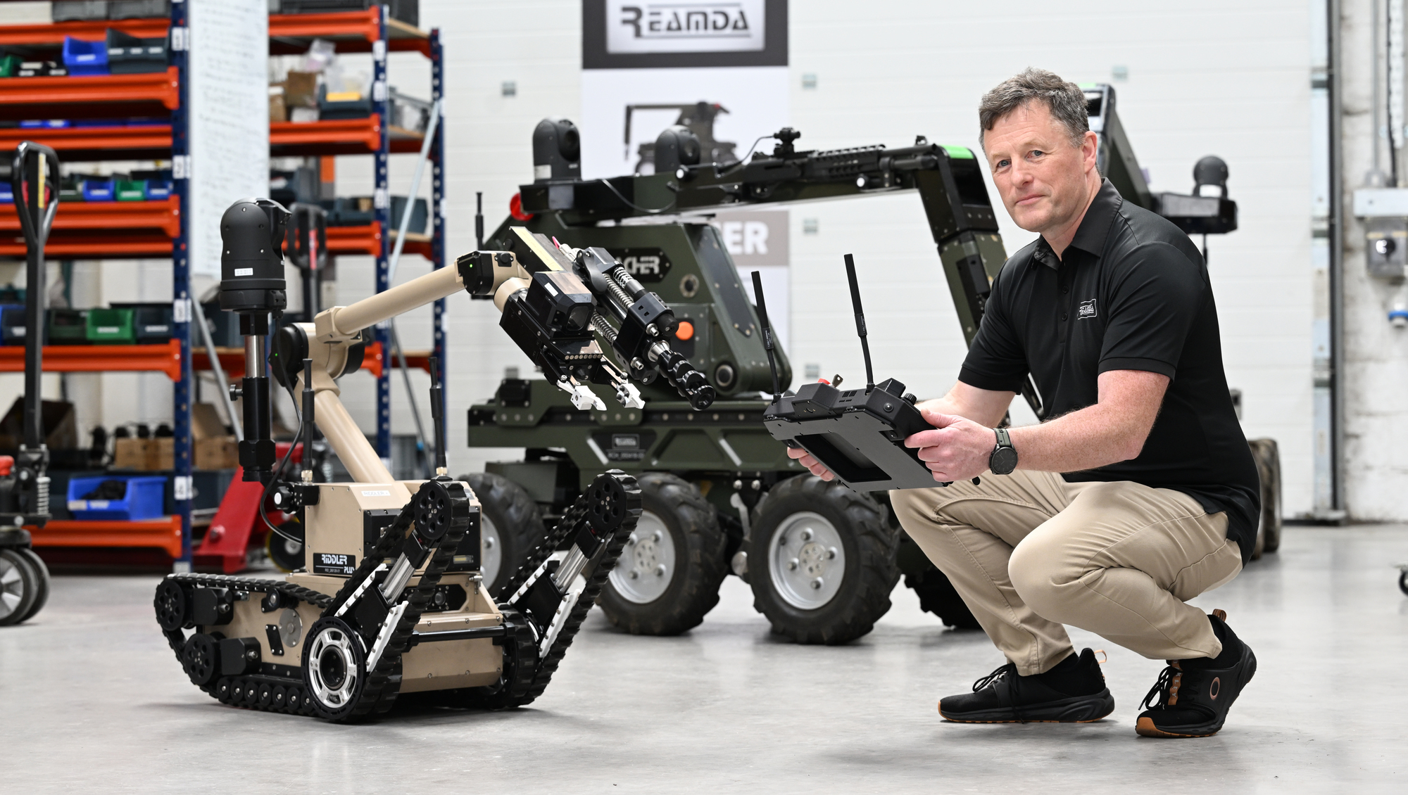 Padraig O’Connor caused havoc in North Kerry as a 14-year-old when he made a real gun for a school project — and demonstrated it in action. Four decades on, his firm Reamda supplies the Irish Defence Forces with bomb disposal robots and also exports to several countries. 	Pictures: Domnick Walsh
            