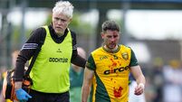 Ryan McHugh with the team doctor at half time 23/5/2026