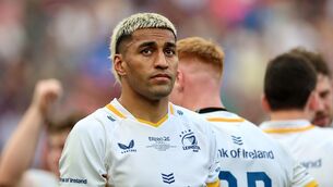 <p>POOR SHOW: Leinster's Rieko Ioane dejected after the 2026 Investec Champions Cup Final, San Mames Stadium, Bilbao, Spain 23/5/2026. Pic: INPHO/James Crombie</p> <p>POOR SHOW: Leinster's Rieko Ioane dejected after the 2026 Investec Champions Cup Final, San Mames Stadium, Bilbao, Spain 23/5/2026. Pic: INPHO/James Crombie</p>