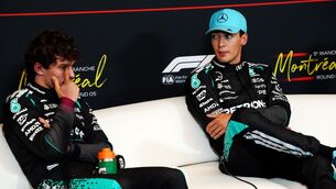 <p>TENSION IN THE AIR: Mercedes' George Russell (right) after qualifying in pole position with second placed Mercedes' Andrea Kimi Antonelli ahead of the 2026 Canadian Grand Prix which will take place on Sunday. Picture date: Saturday May 23, 2026. PA Photo. Photo credit should read: Bradley Collyer/PA Wire</p> <p>TENSION IN THE AIR: Mercedes' George Russell (right) after qualifying in pole position with second placed Mercedes' Andrea Kimi Antonelli ahead of the 2026 Canadian Grand Prix which will take place on Sunday. Picture date: Saturday May 23, 2026. PA Photo. Photo credit should read: Bradley Collyer/PA Wire</p>