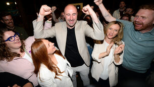 <p>Social Democrats candidate Daniel Ennis with party leader Holly Cairns and Gary Gannon after winning the Dublin Central by-election count at the RDS in Dublin. Picture: Justin Farrelly</p> <p>Social Democrats candidate Daniel Ennis with party leader Holly Cairns and Gary Gannon after winning the Dublin Central by-election count at the RDS in Dublin. Picture: Justin Farrelly</p>
