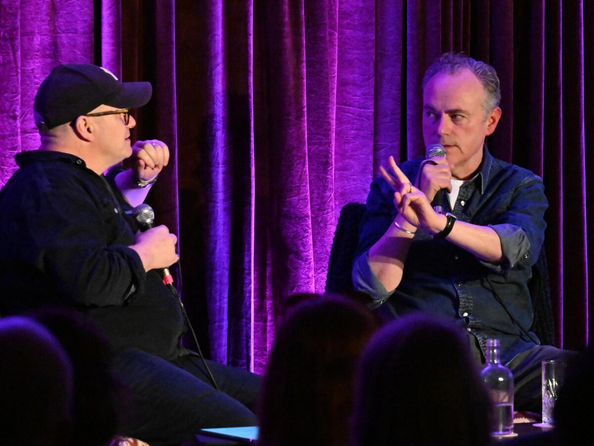 Directors Lenny Abrahamson and John Crowley in conversation at the Harbour Hotel during the Fastnet Film Festival in Schull. Picture: Larry Cummins
