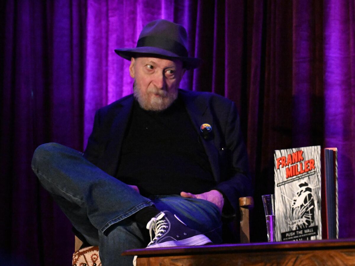American comics and film legend Frank Miller on stage at the Harbour Hotel in Schull. Picture: Larry Cummins