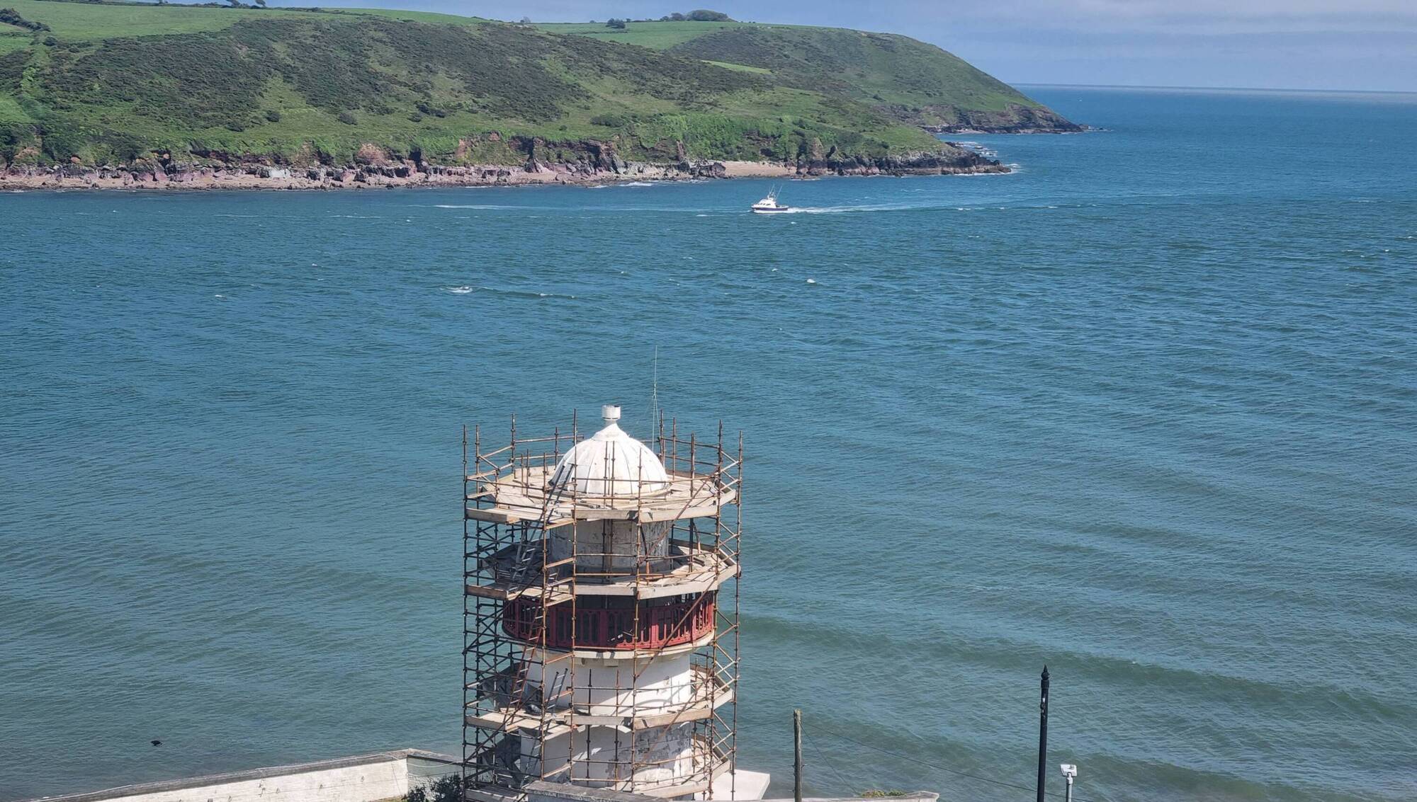 Encased in scaffolding, the 15-metre high lighthouse in Youghal is itself undergoing scrubbing and painting as the town’s latest visitor inducement comes to fruition.