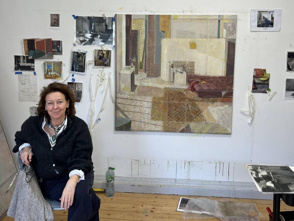 Cathy Dorman in her studio. Cathy Dorman in her studio.