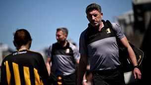 <p>Kilkenny manager Derek Lyng arrives at Parnell Park before his side's Leinster SHC clash with Dublin. Pic: Seb Daly/Sportsfile</p>