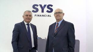 <p>SYS Financial CEO Tony Delaney with Ciaran Donegan, CEO of IRS Financial Services. SYS Financial has reached the milestone of €1bn in client assets under management, following the acquisition of IRS Financial Services.</p> <p>SYS Financial CEO Tony Delaney with Ciaran Donegan, CEO of IRS Financial Services. SYS Financial has reached the milestone of €1bn in client assets under management, following the acquisition of IRS Financial Services.</p>
