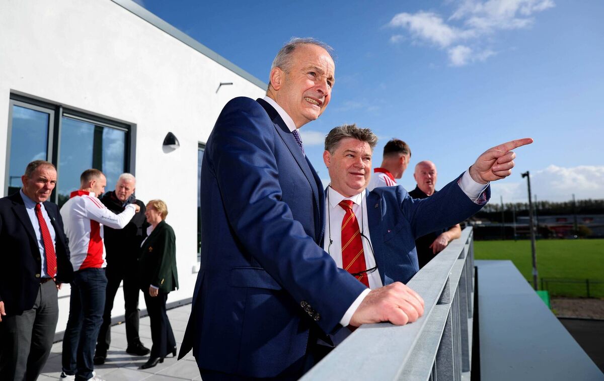 Taoiseach Micheál Martin and Munster CEO Ian Flanagan at the opening of Munster Rugby's Cork Centre of Excellence. Pic: ©INPHO/Ryan Byrne Taoiseach Micheál Martin and Munster CEO Ian Flanagan at the opening of Munster Rugby's Cork Centre of Excellence. Pic: ©INPHO/Ryan Byrne
