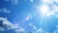 Abstract Weather Concept - Sun In Serene Sky With Flare Effect