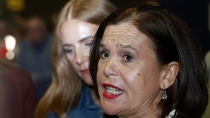 <p>Sinn Féin has been positioning itself to lead a left government after the next general election. On these results, the party will be some way off the running. Pictured: Sinn Féin leader Mary Lou McDonald speaking to the media during the count for the Dublin Central by-election at the RDS. Picture: Conor Ó Mearain/PA</p>